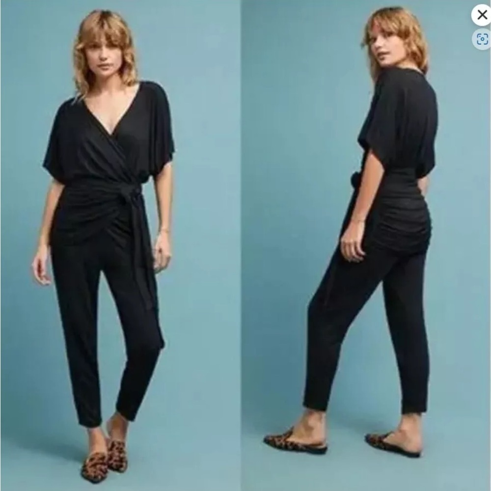 NWT Anthropologie Saturday Sunday Aisling Jersey Knit Wrap Jumpsuit Sz XS